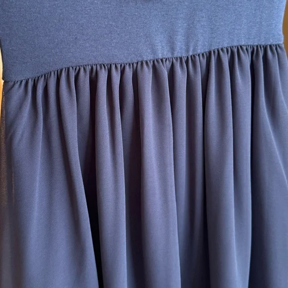 Gap Blue Long Sleeve Fit & Flare Mini Dress - Small Petite NWT - Picture 4 of 6